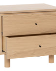 White Washed on Oak with Black Handles | Mobican Nora Night Table | Valley Ridge Furniture