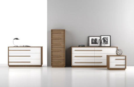 Natural Walnut with Oxford White | Nuria Double Dresser | Valley Ridge Furniture