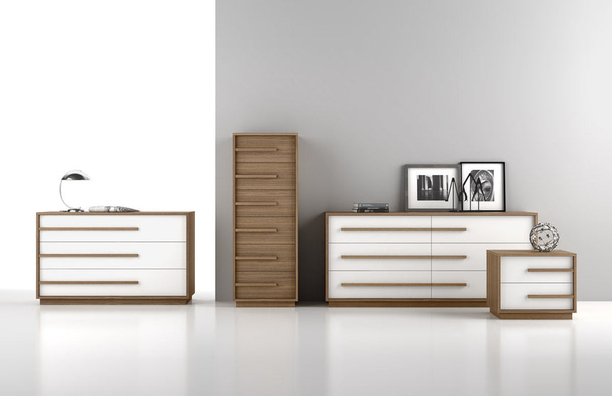 Natural Walnut with Oxford White | Nuria Double Dresser | Valley Ridge Furniture