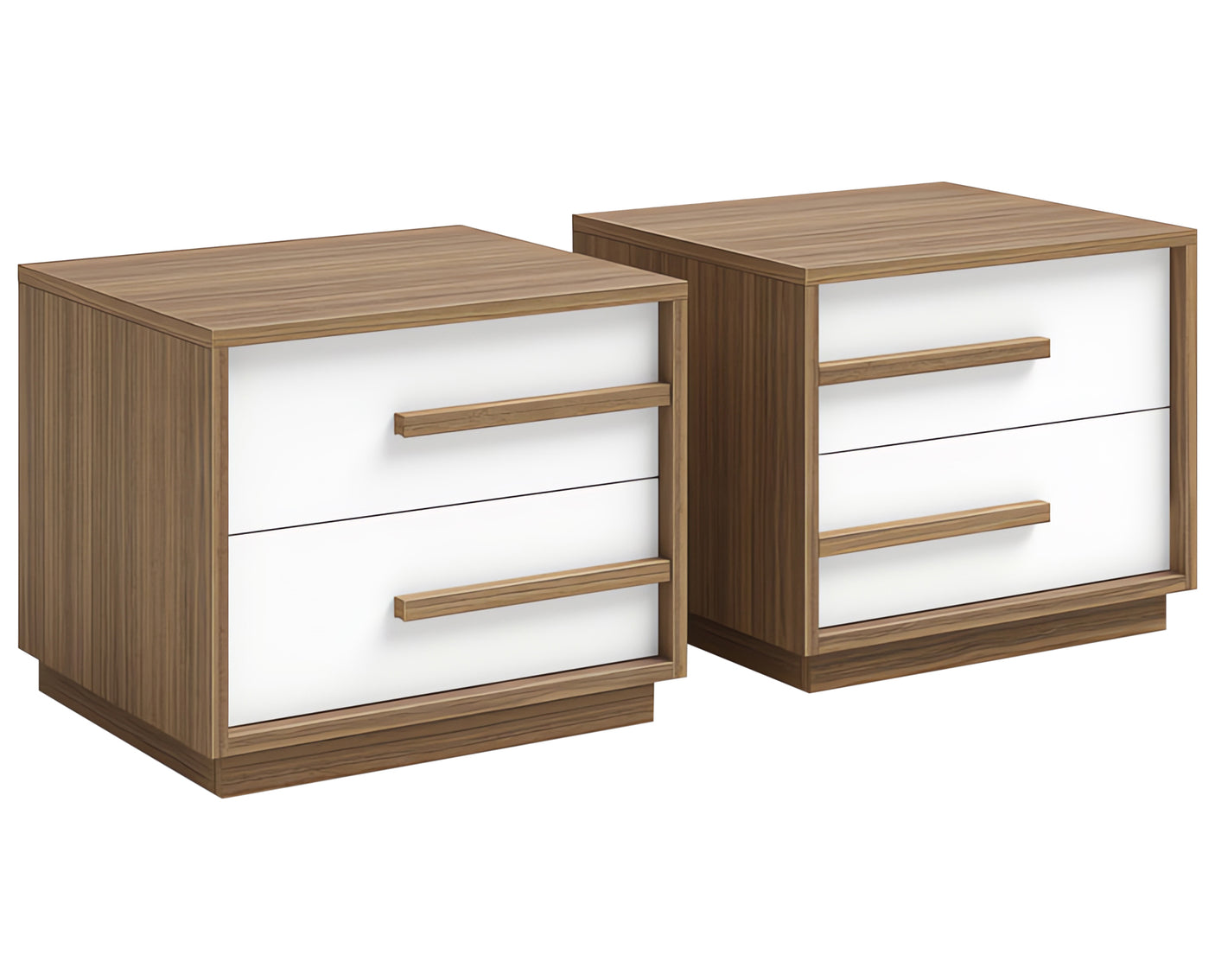 Natural Walnut with Oxford White | Mobican Nuria Night Table | Valley Ridge Furniture
