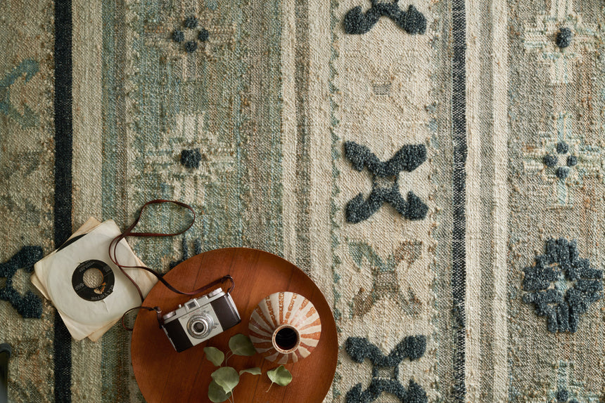 Owen Rug 01 | Aqua / Ink