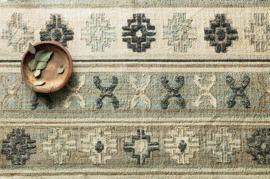 Owen Rug 01 | Aqua / Ink