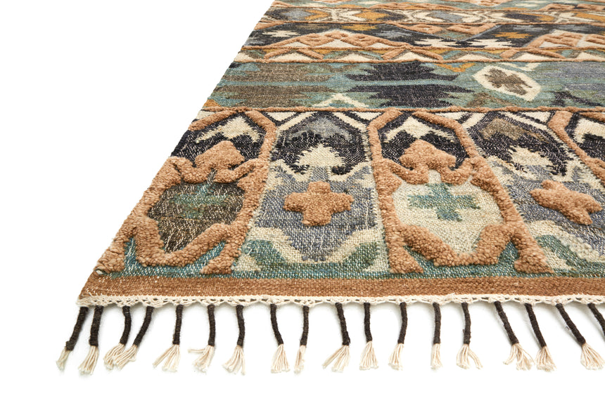 Owen Rug 02 | Ocean / Camel