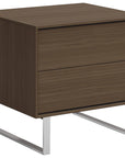 Praline on Walnut with Brushed Nickel Legs | Mobican Ophelia Night Table | Valley Ridge Furniture