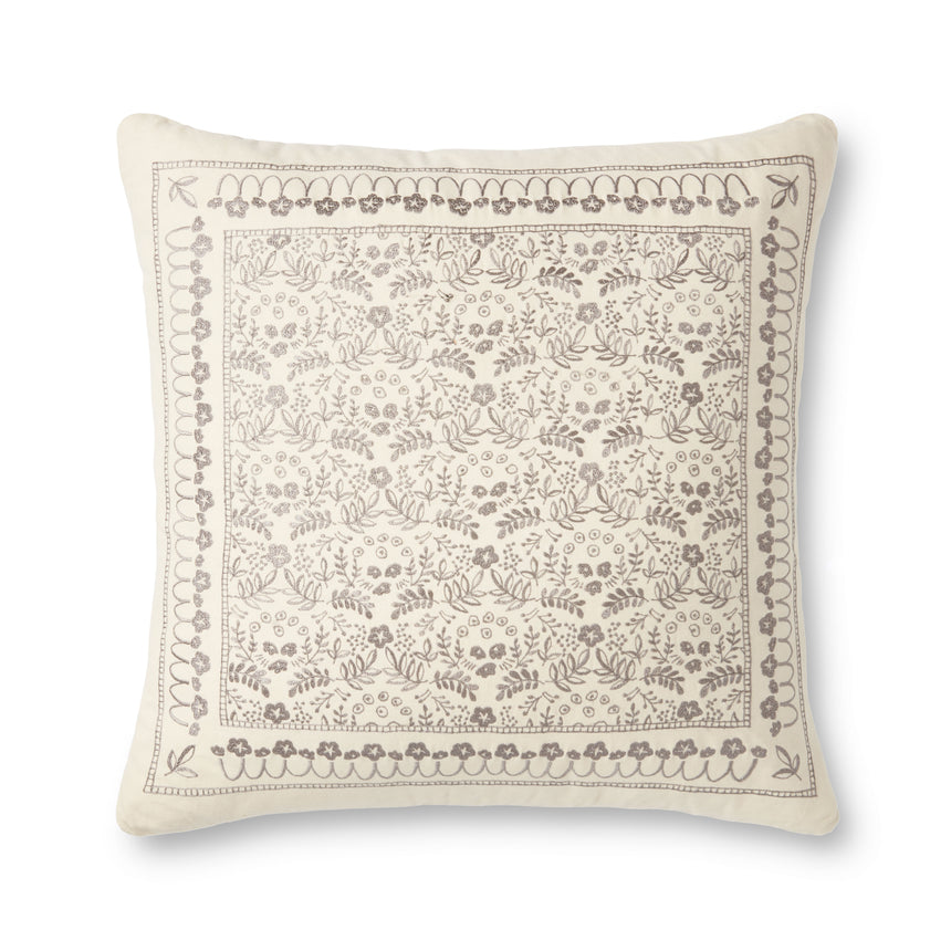 Ivory / Grey Pillow | P6045