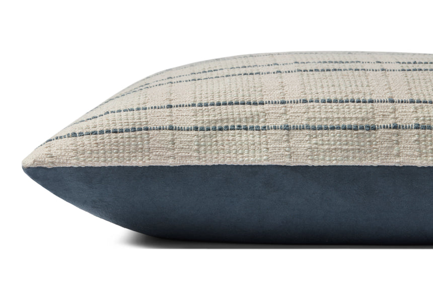 Cream / Blue Pillow