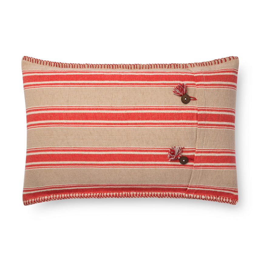 Red / Natural Pillow