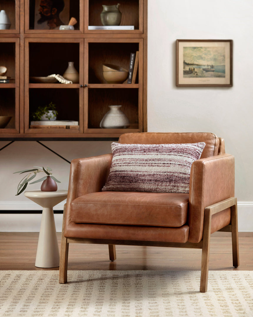 Burgundy / Ivory Pillow