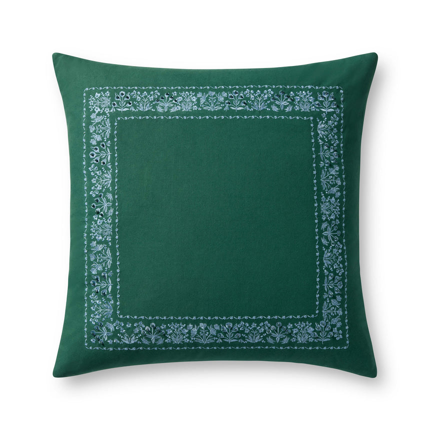 Estee Border Green Pillow | PRP0062