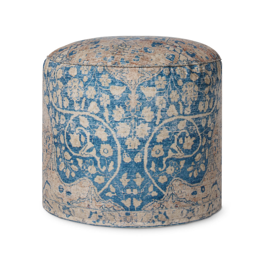 Blue / Tangerine Pouf | LPF211