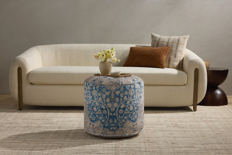 Blue / Tangerine Pouf | LPF211