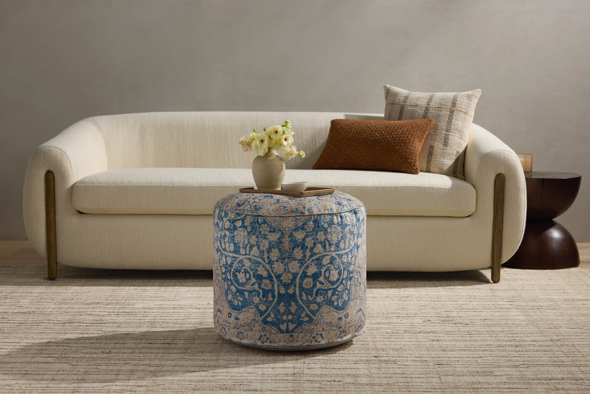 Blue / Tangerine Pouf | LPF211
