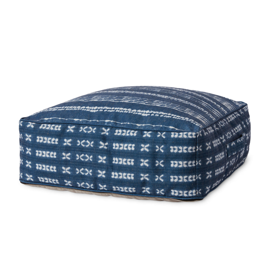Indigo / Ivory Pouf | PF0008