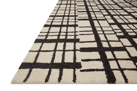 Polly Rug 02 | Black / Ivory
