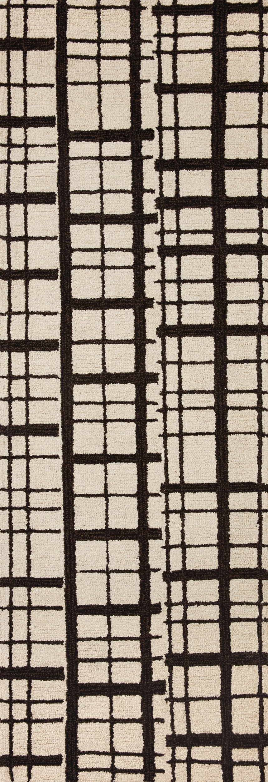Polly Rug 02 | Black / Ivory