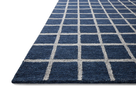 Polly Rug 05 | Navy / Silver