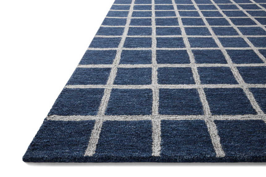 Polly Rug 05 | Navy / Silver