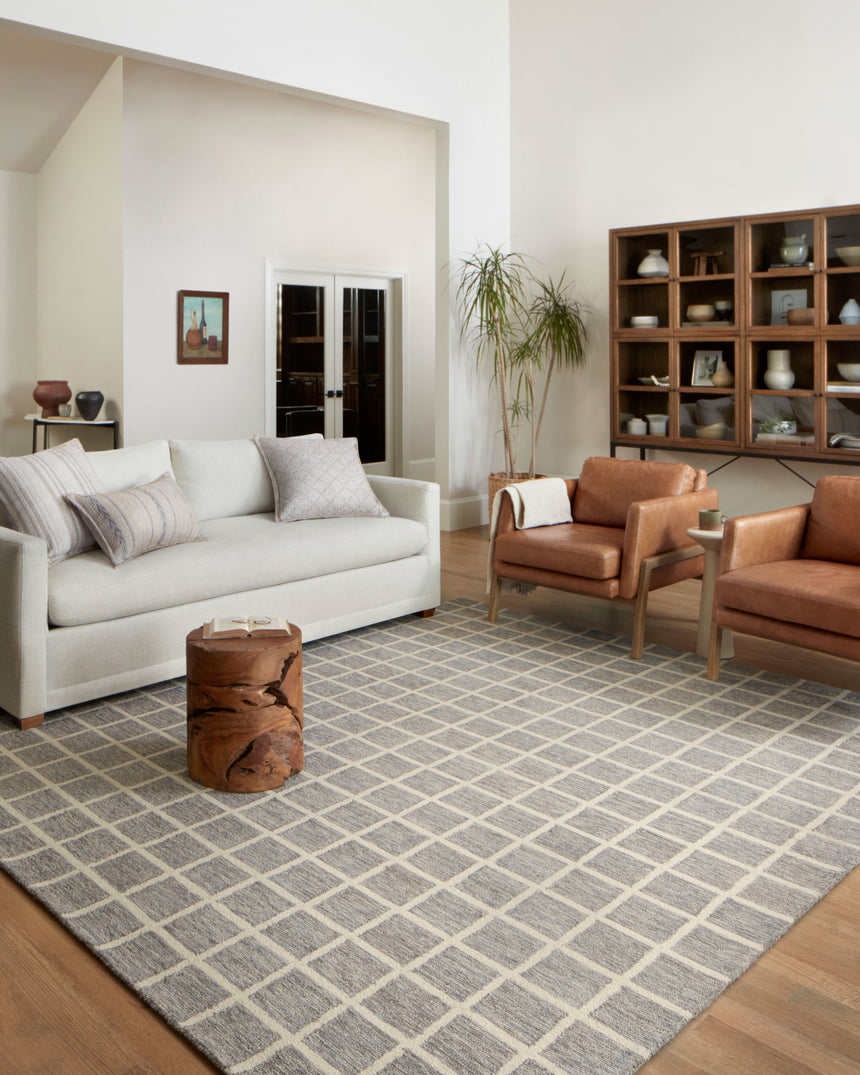 Polly Rug 05 | Slate / Ivory