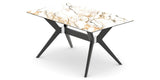 Canadel Downtown Fjord Dining Table in Peppercorn Washed, Shell W2 Porcelain, view from above