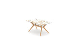 Canadel Downtown Fjord Dining Table in Caramel Washed, Shell W2 Porcelain, view from above