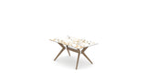 Canadel Downtown Fjord Dining Table in Pecan Washed, Shell W2 Porcelain, view from above
