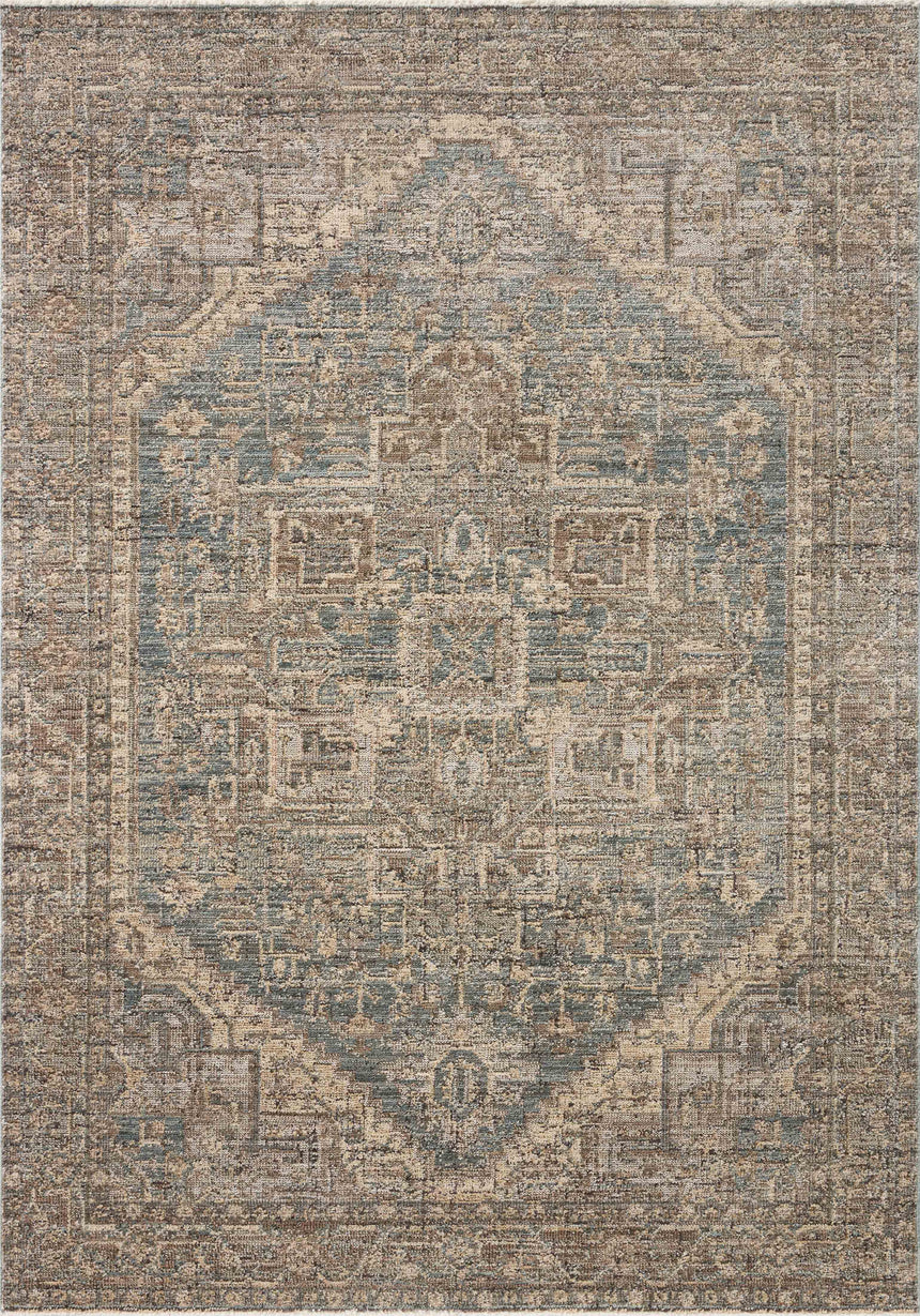 Priscilla Rug 04 | Blue / Bark