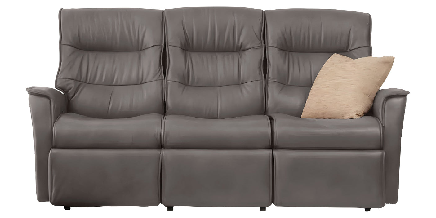 Trend Leather Graphite | Norwegian Comfort Paramount 3-Seater Wallsaver - Promo | Valley Ridge Furniture