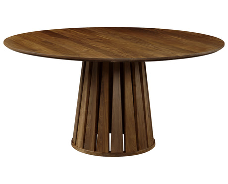 West Bros Phase 60" Round Pedestal Table in 80 Walnut