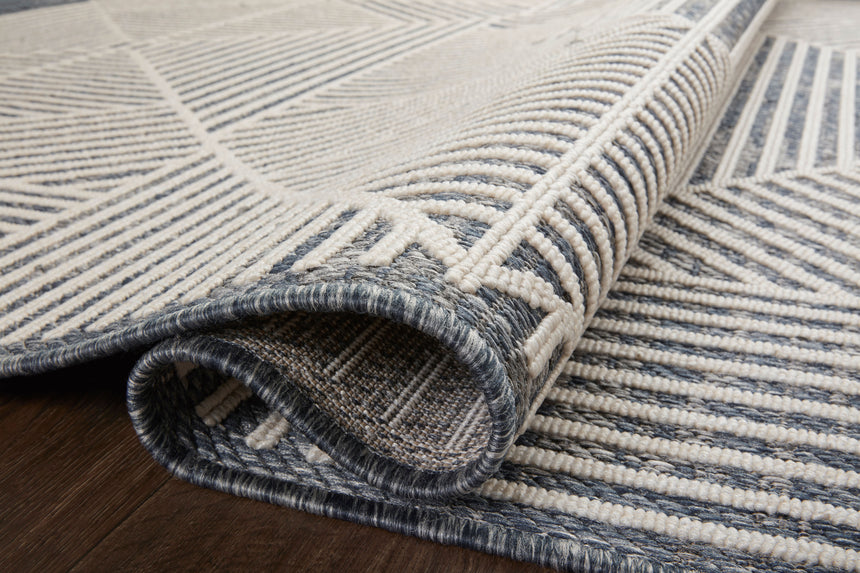 Rainier Rug 03 | Denim / Ivory