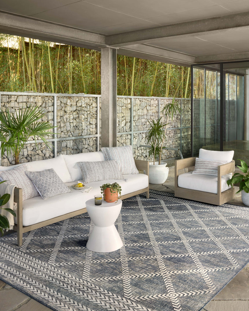 Rainier Rug 05 | Denim / Ivory