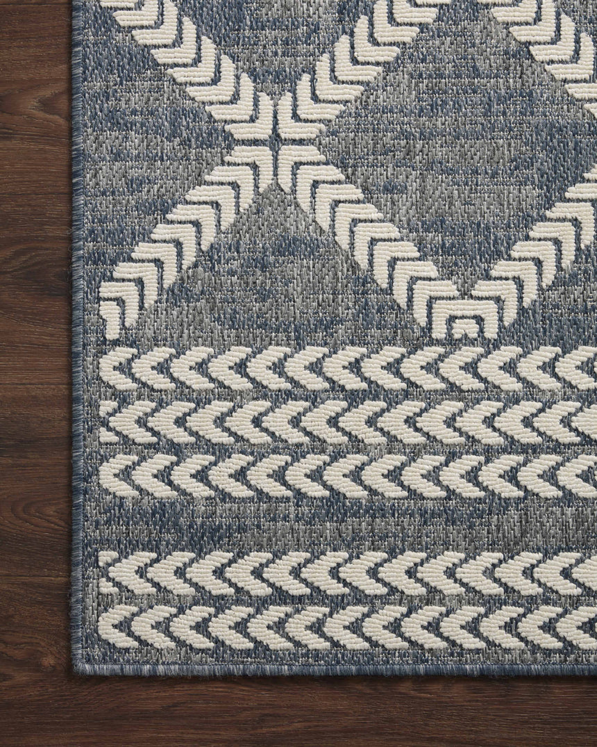 Rainier Rug 05 | Denim / Ivory