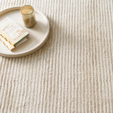 Cut Stripe Hand Knotted Viscose/Wool Rug