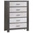 Grigio Brushed Oak with White Bark Oak | Rustico Moderno 5 Drawer Dresser | Valley Ridge Furniture