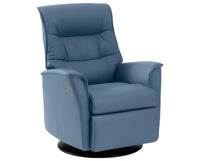 Trend Leather Lake Blue L | Norwegian Comfort Paramount Recliner - Promo | Valley Ridge Furniture