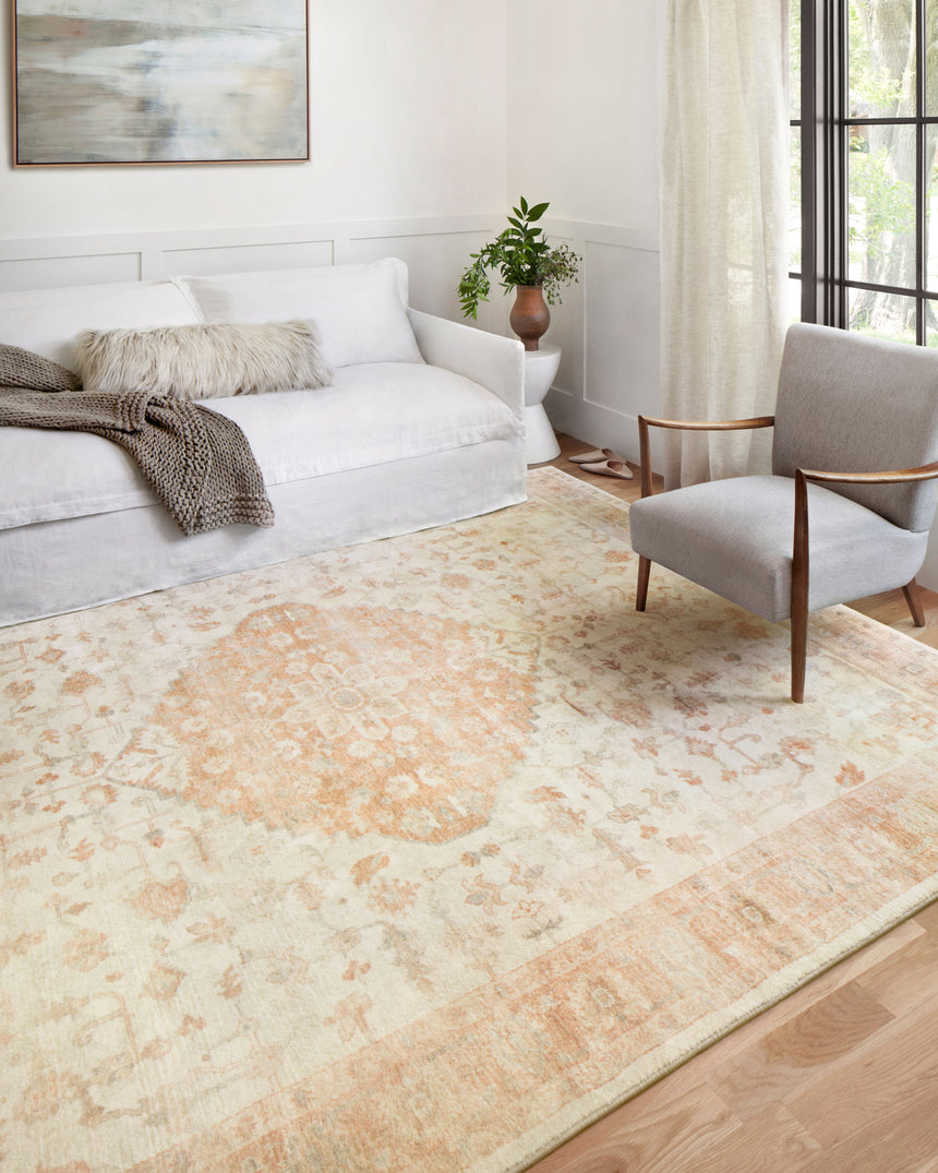 Rosette Rug 03 | Ivory / Terracotta