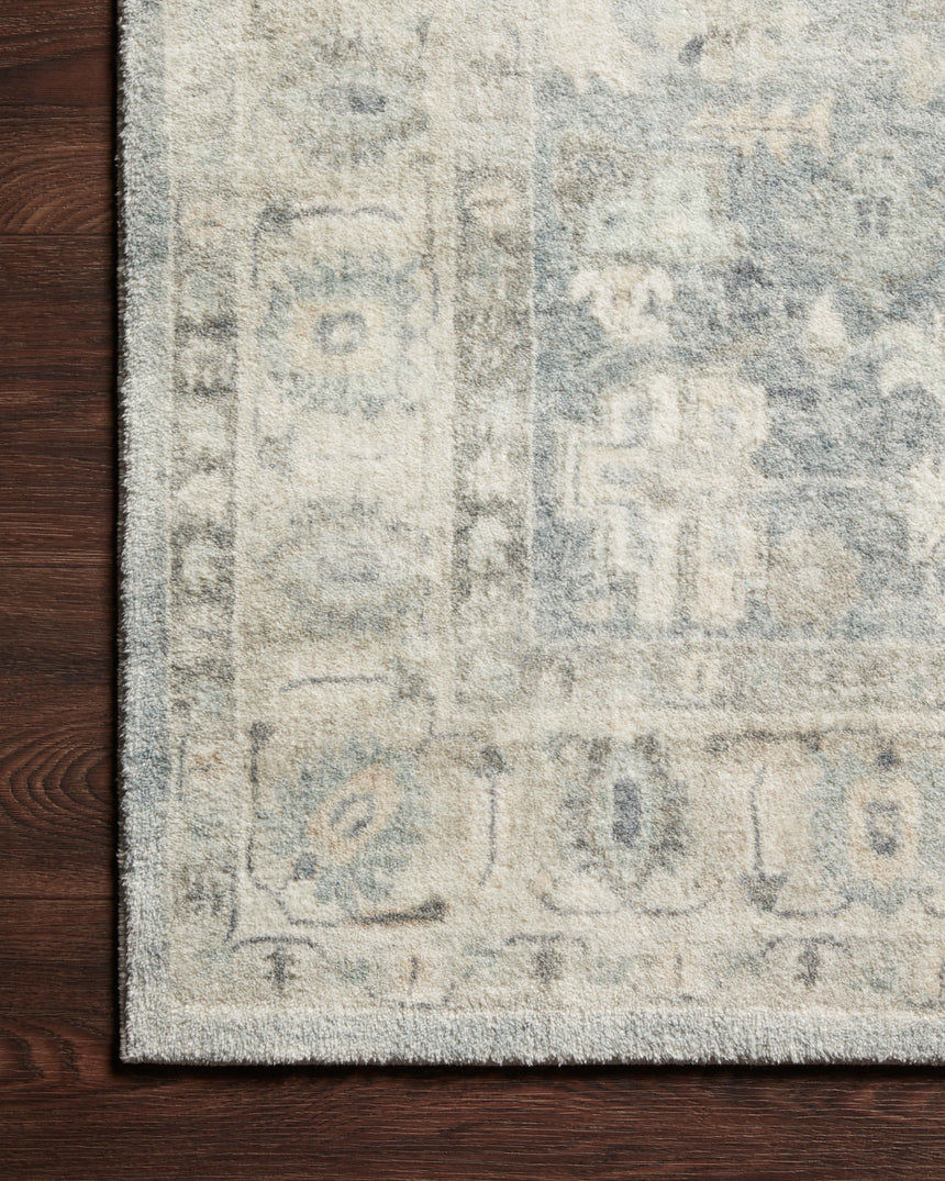 Rosette Rug 07 | Denim / Fog