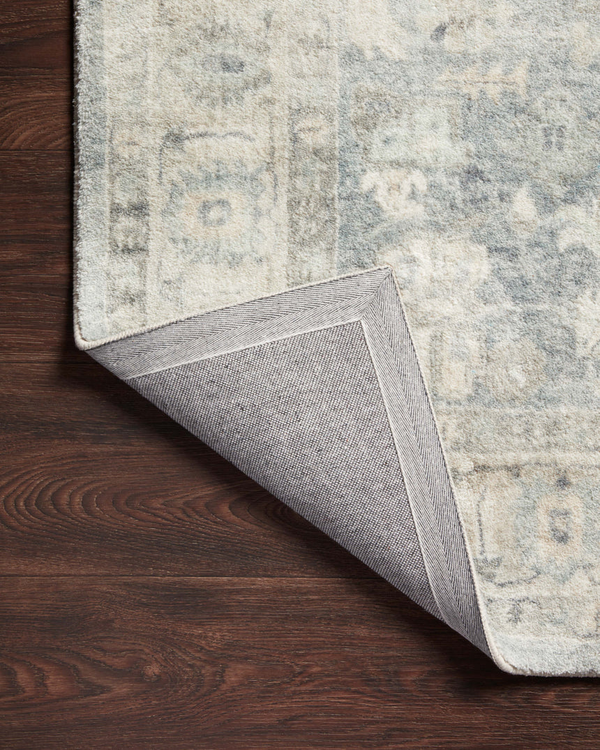 Rosette Rug 07 | Denim / Fog