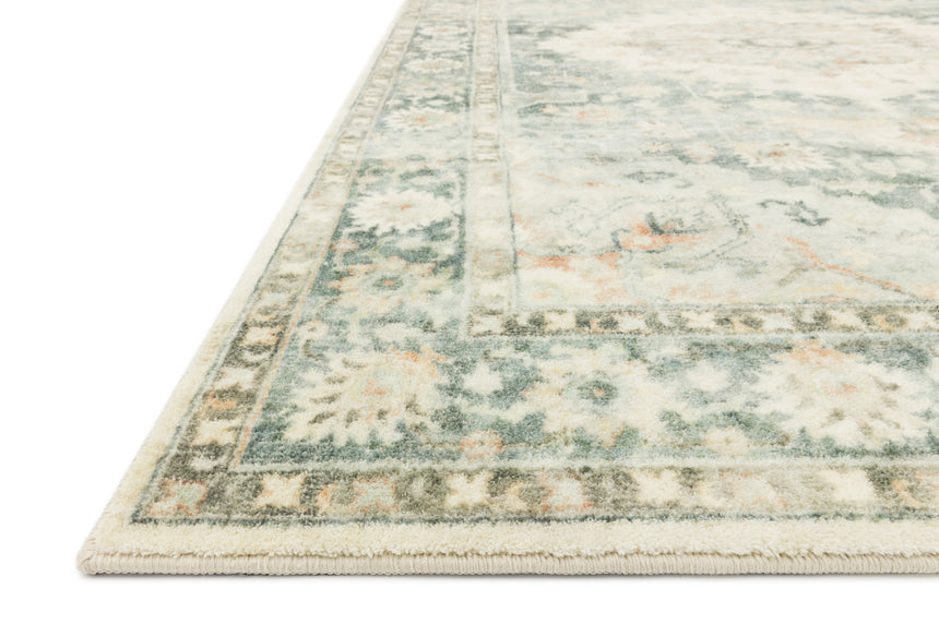 Rosette Rug 08 | Teal / Ivory