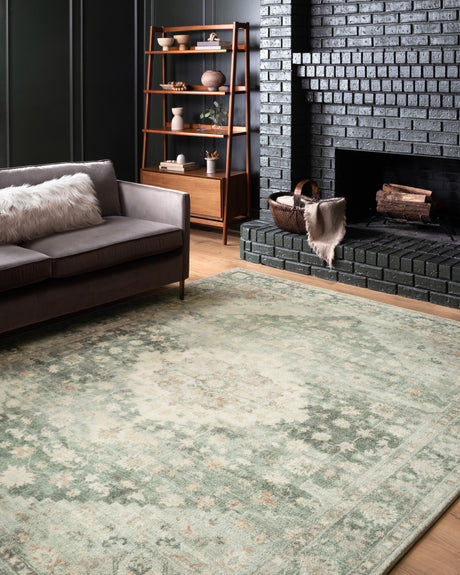 Rosette Rug 08 | Teal / Ivory