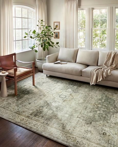 Rosette Rug 09 | Sage / Beige