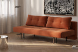 Innovation Living Recast Sleeper Sofa Dark Styletto, room setting, shown in 412 Esina Rust Orange all-groups