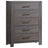 Grigio Brushed Oak | Rustico 5 Drawer Dresser | Valley Ridge Furniture