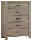 Sugar Cane Brushed Oak | Rustico 5 Drawer Dresser | Valley Ridge Furniture