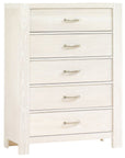 White Brushed Oak | Rustico 5 Drawer Dresser | Valley Ridge Furniture