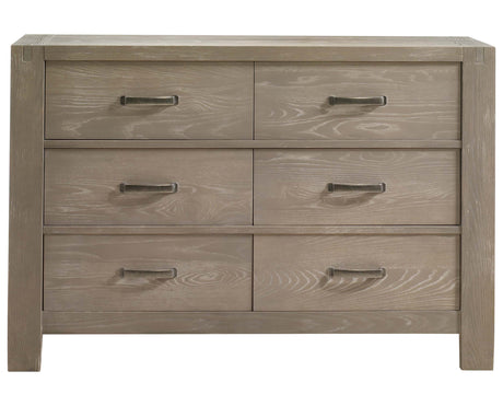 Sugar Cane Brushed Oak | Rustico Double Dresser | Valley Ridge Furniture