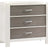 White Brushed Oak with Owl Brushed Oak | Rustico Moderno 3 Drawer Dresser | Valley Ridge Furniture