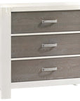 White Brushed Oak with Owl Brushed Oak | Rustico Moderno 3 Drawer Dresser | Valley Ridge Furniture