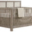 Sugar Cane Brushed Oak with Talc Fabric | Rustico 5-in-1 Convertible Crib w/Upholstered Headboard Panels | Valley Ridge Furniture