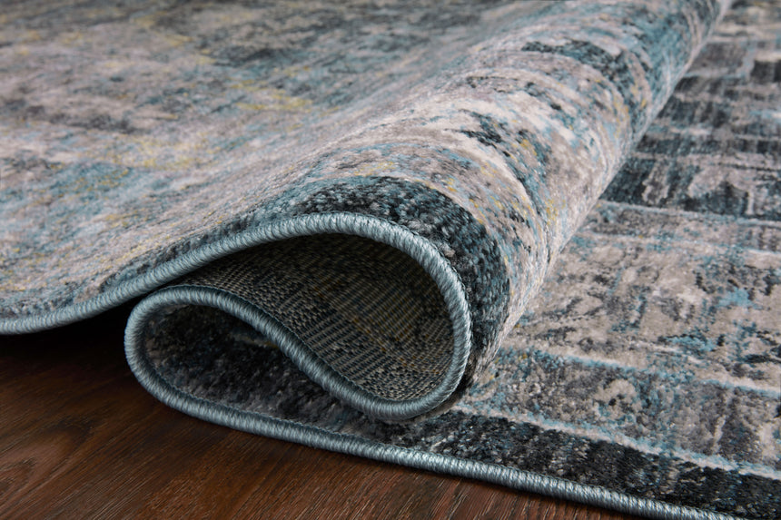 Samra Rug 01 | Denim / Grey