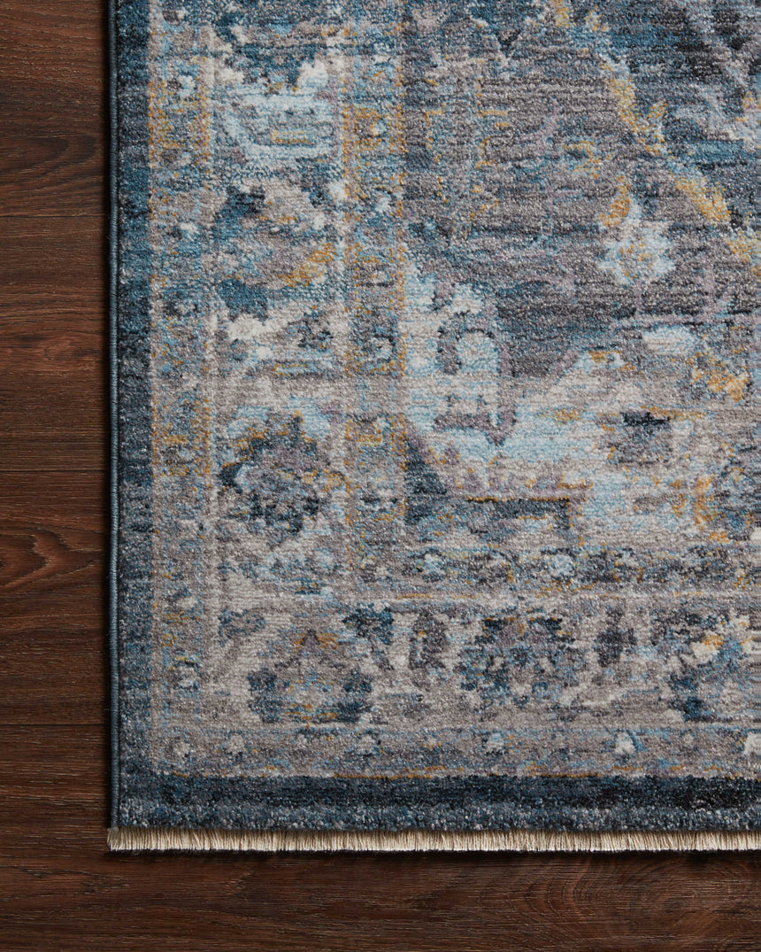 Samra Rug 01 | Denim / Grey